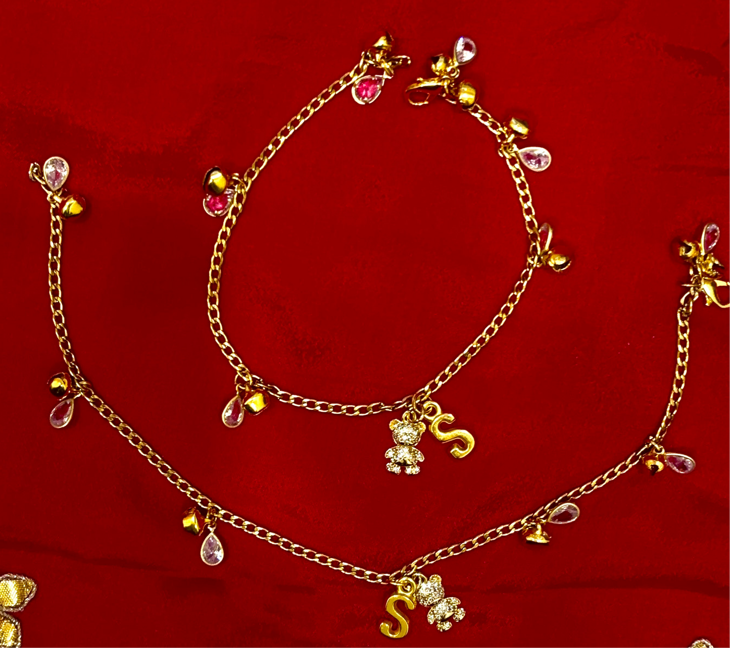 Gold Initial Jhanjara (FULL SET)